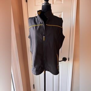 Stryker Ladies Black and Yellow Sleeveless Zip-Up Vest size large